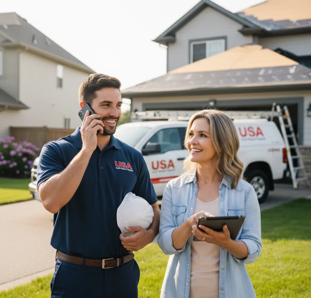 USA Roof Repair Experts customer support in Benton